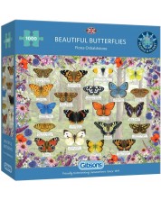 Пъзел Gibsons от 1000 части - Красиви пеперуди -1